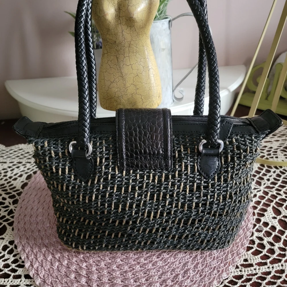 Brighton® Woven Straw Satchel Bag